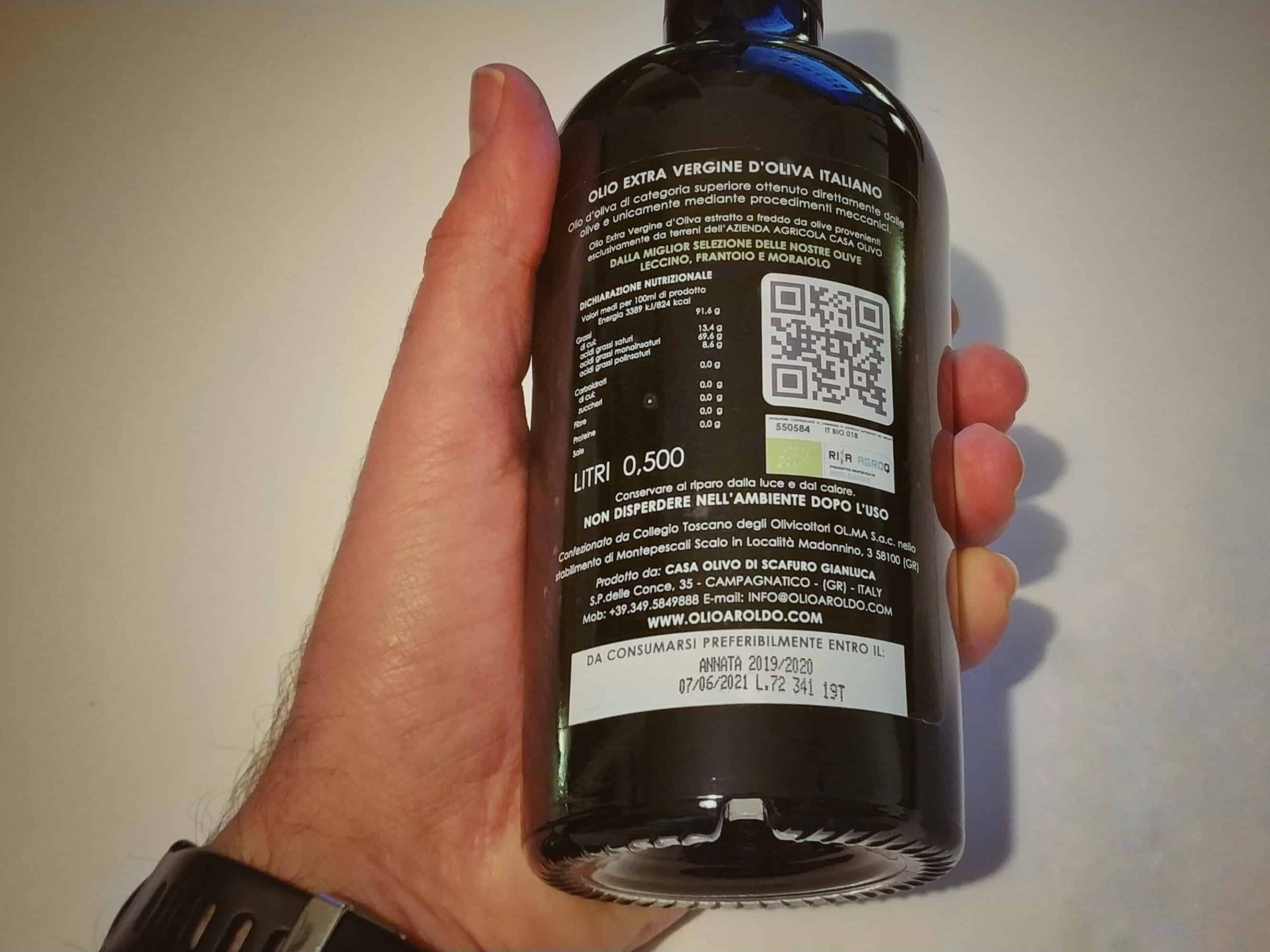 Come leggere l'etichetta dell'olio extra vergine di oliva